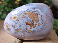 Polished Pink Shashe River Agate Galets x 9 From Shashe River, Zimbabwe