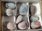 Polished Pink Shashe River Agate Galets x 9 From Shashe River, Zimbabwe - Toprock Gemstones and Minerals 