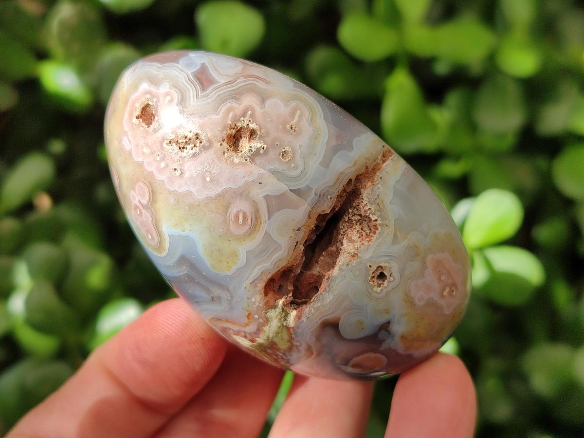Polished Pink Shashe River Agate Galets x 9 From Shashe River, Zimbabwe - Toprock Gemstones and Minerals 