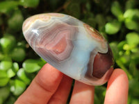 Polished Pink Shashe River Agate Galets x 9 From Shashe River, Zimbabwe