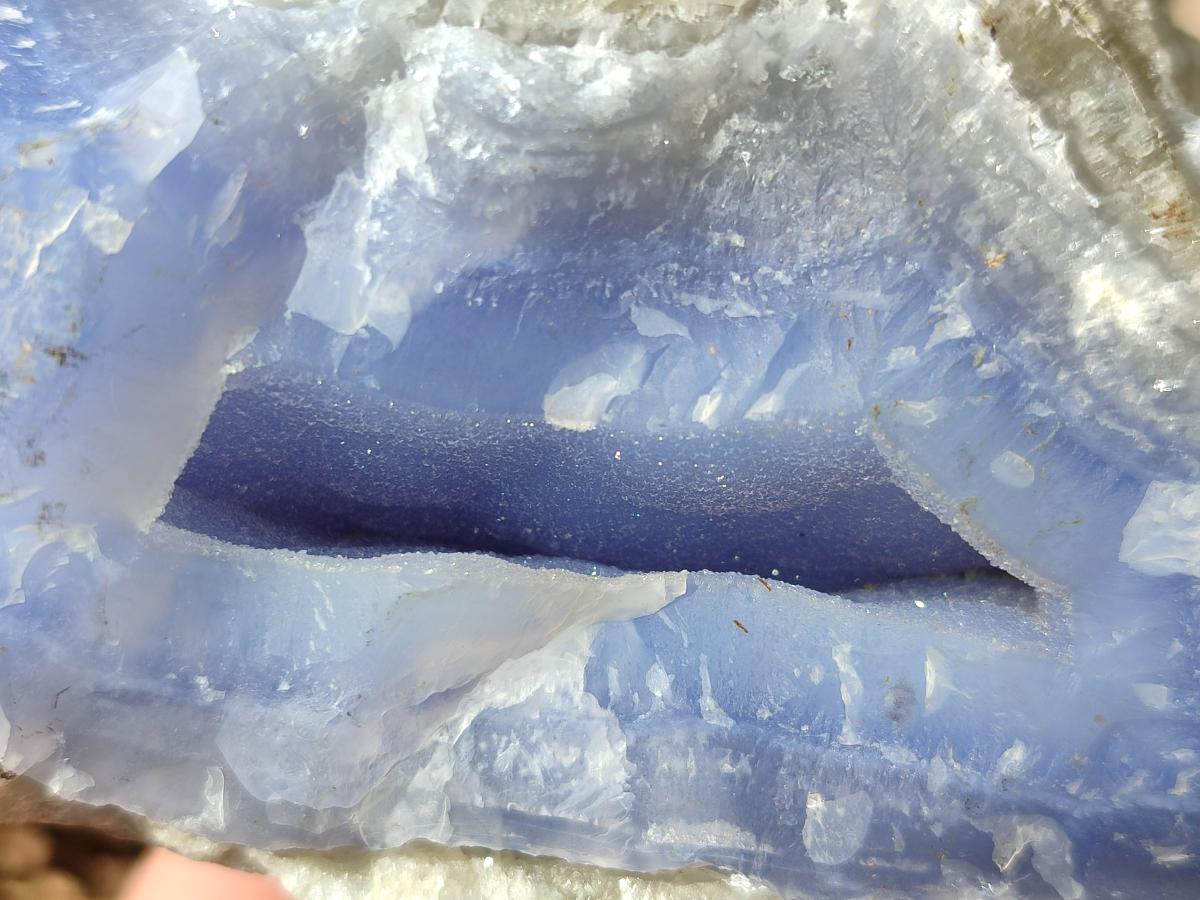 Natural Blue Lace Agate Geode and Vug Specimens x 3 From Nsanje, Malawi - Toprock Gemstones and Minerals 