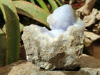 Natural Blue Lace Agate Geode and Vug Specimens x 3 From Nsanje, Malawi - Toprock Gemstones and Minerals 