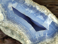 Natural Blue Lace Agate Geode and Vug Specimens x 3 From Nsanje, Malawi