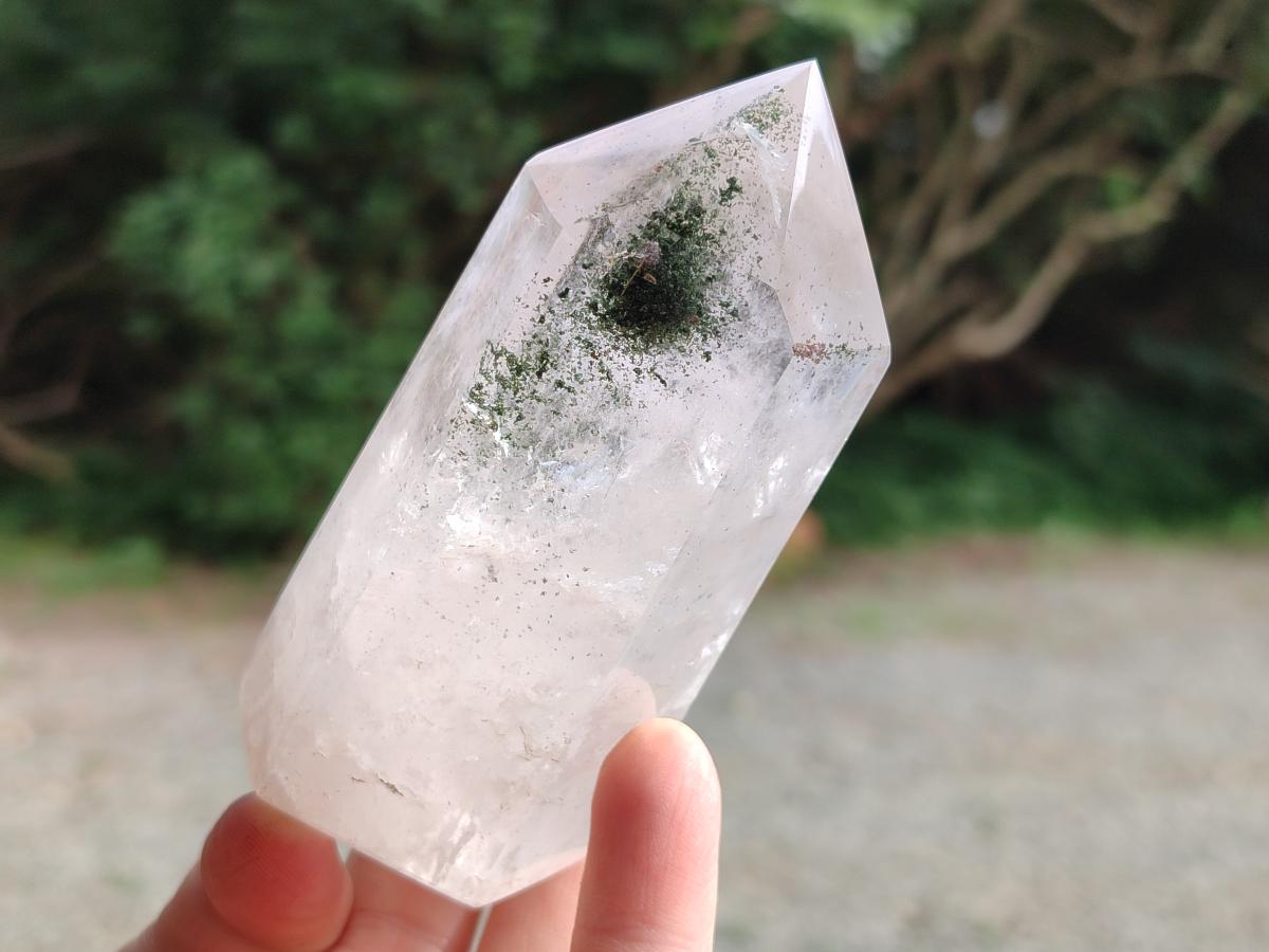 Polished Mixed Inclusion Quartz Crystals x 3 From Madagascar