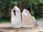 Polished Mixed Inclusion Quartz Crystals x 3 From Madagascar