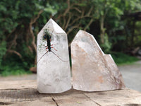 Polished Mixed Inclusion Quartz Crystals x 3 From Madagascar