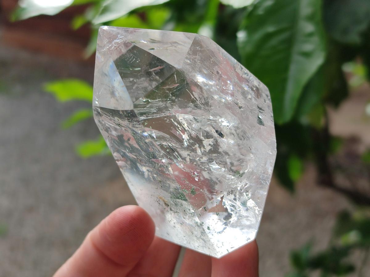 Polished Mixed Inclusion Quartz Crystals x 3 From Madagascar