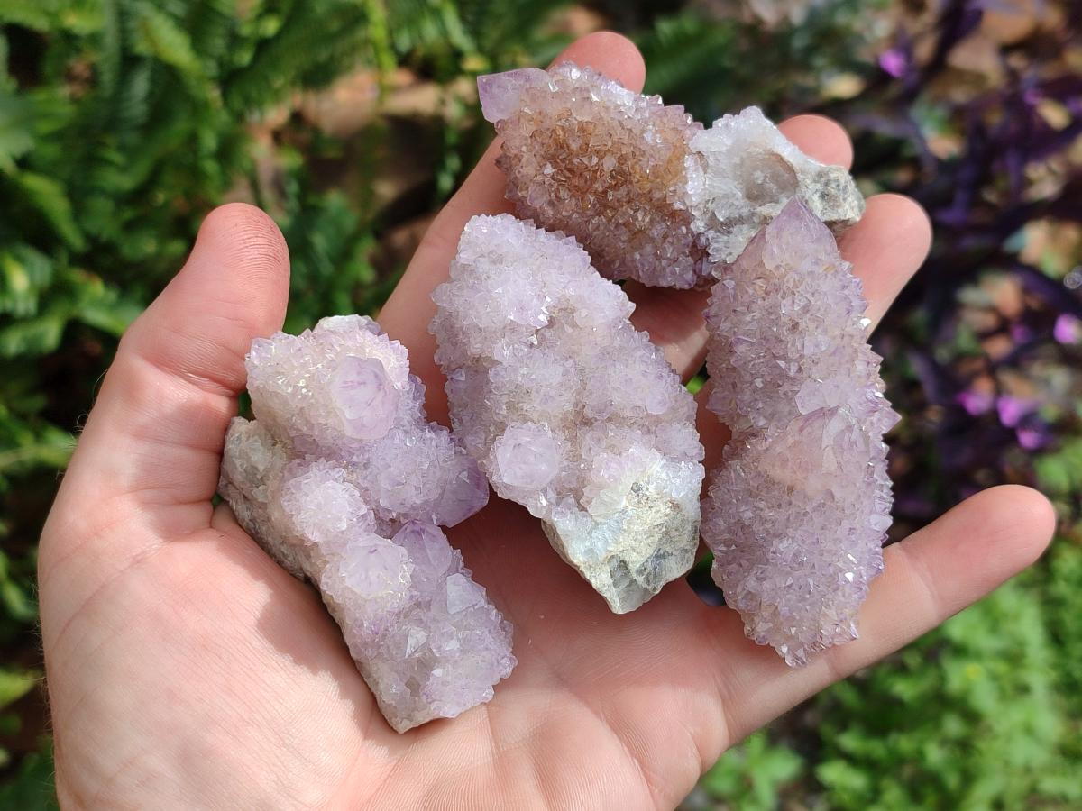 Natural Spirit Amethyst and Ametrine Crystal Clusters x 12 From Boekenhouthoek, South Africa