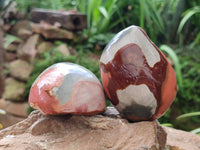 Polished On One Side Polychrome Jasper Nodules x 6 From NW Coast, Madagascar