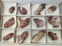 Natural Red Hematoid Quartz Crystals x 12 From Karoi, Zimbabwe