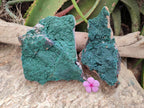 Natural Crystalline Malachite Specimens x 2 From Tenke Fungurume, Congo