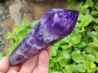 Polished Chevron Amethyst Crystals x 4 From Zambia