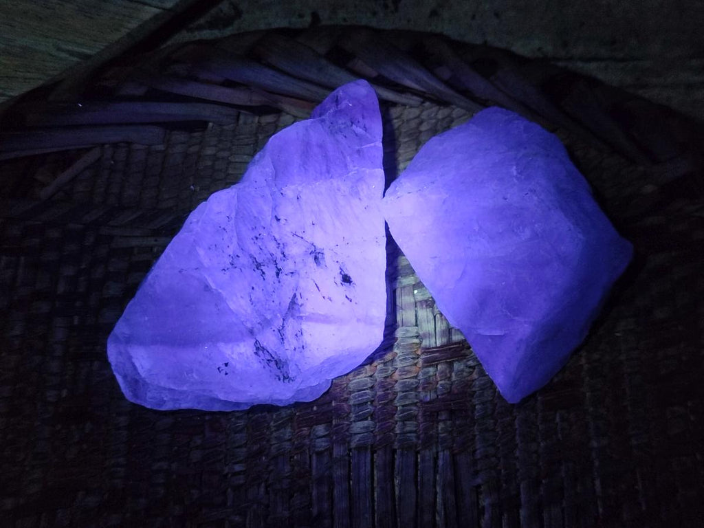 Natural Watermelon Fluorite Cobbed Specimens x 24 From Uis, Namibia