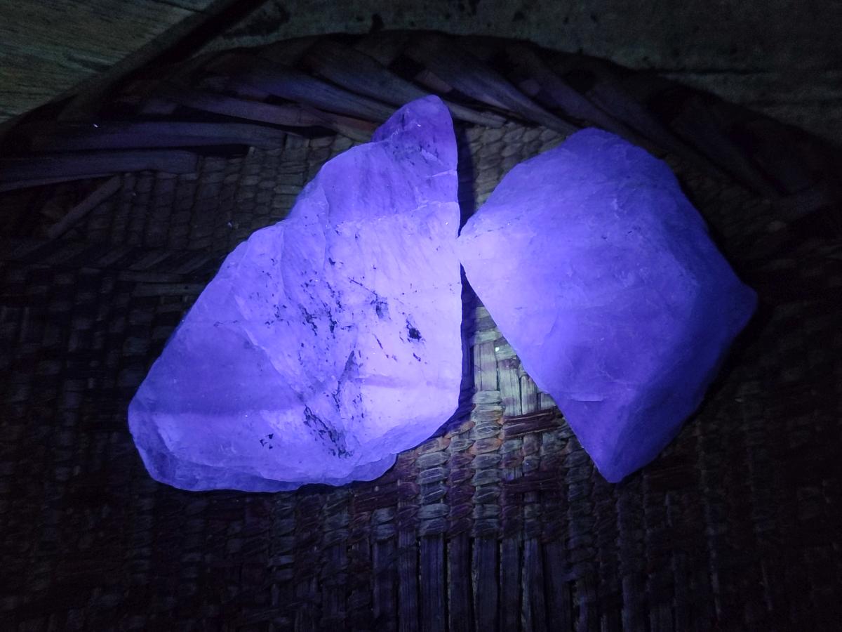 Natural Watermelon Fluorite Cobbed Specimens x 24 From Uis, Namibia