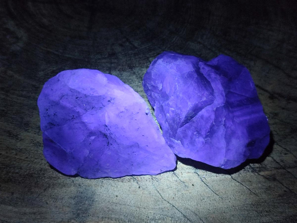 Natural Watermelon Fluorite Cobbed Specimens x 24 From Uis, Namibia