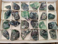 Natural Watermelon Fluorite Cobbed Specimens x 24 From Uis, Namibia