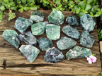 Natural Watermelon Fluorite Cobbed Specimens x 24 From Uis, Namibia