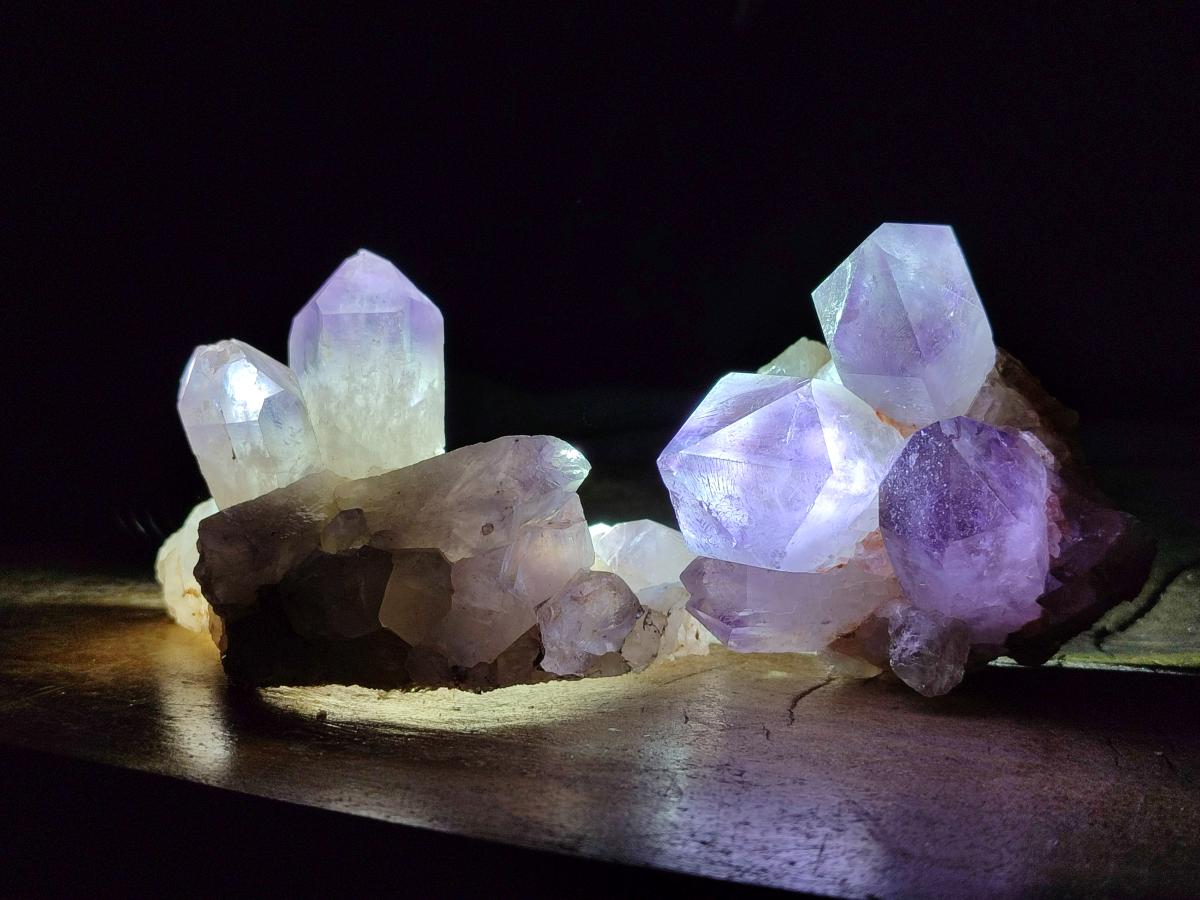 Natural Jacaranda Amethyst Crystal Clusters x 6 From Mumbwa, Zambia