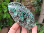 Polished Emerald Mica 'Mutokolite' Standing Free Forms x 3 From Mutoko, Zimbabwe