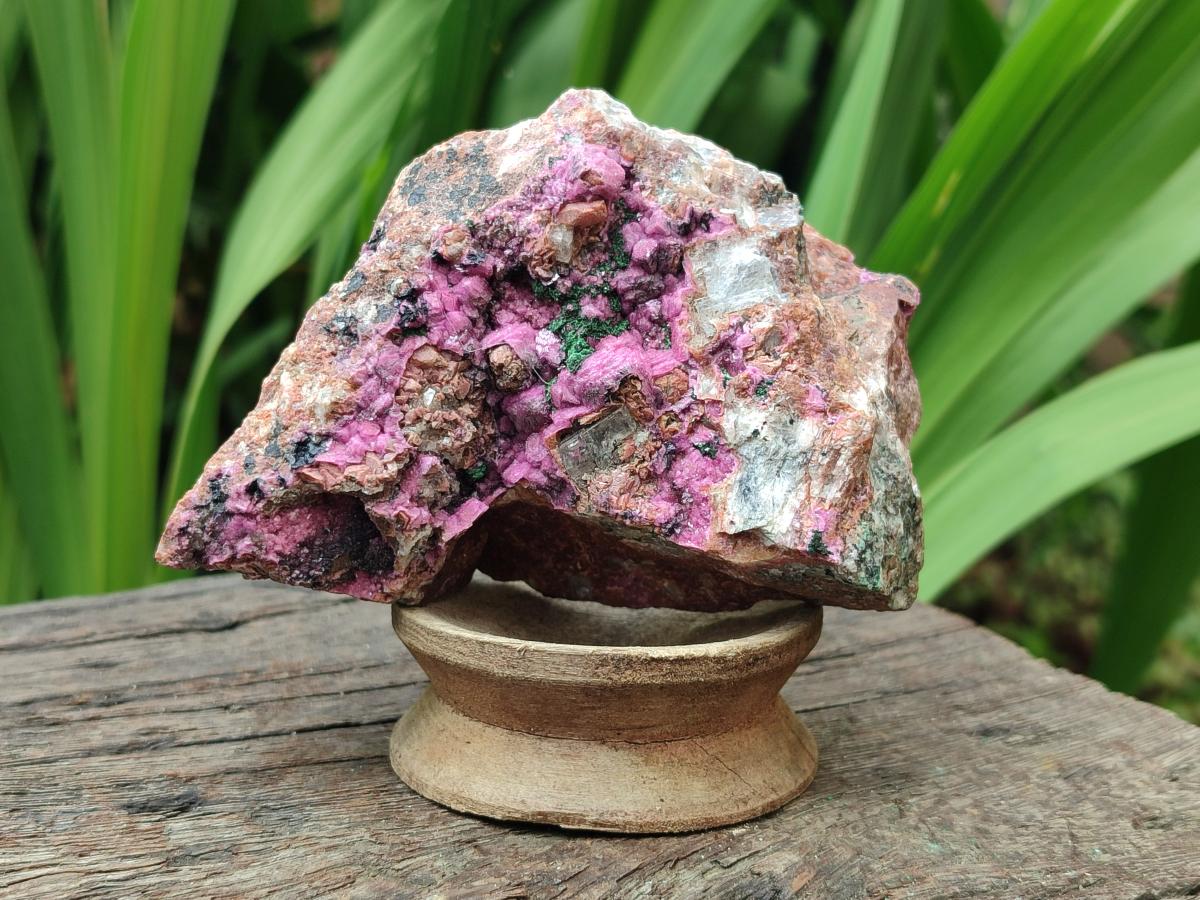 Natural Salrose Cobaltion Dolomite With Heterogenite Specimens x 3 From Kakanda, Congo