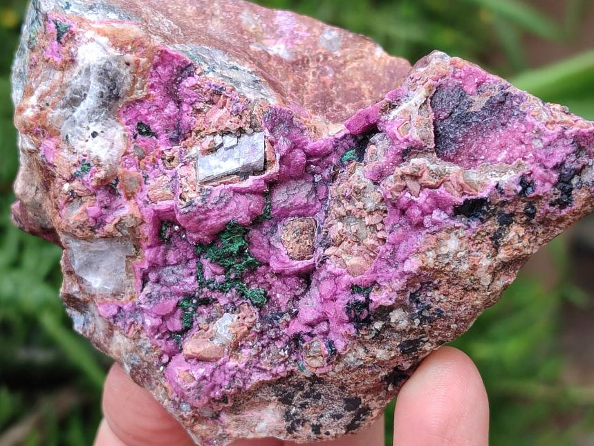 Natural Salrose Cobaltion Dolomite With Heterogenite Specimens x 3 From Kakanda, Congo