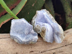 Natural Blue Lace Agate Geode Specimens x 12 From Nsanje, Malawi
