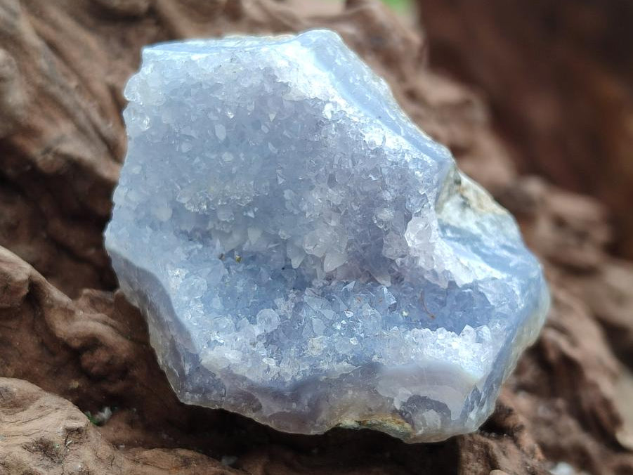 Natural Blue Lace Agate Geode Specimens x 12 From Nsanje, Malawi