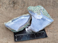 Natural Blue Lace Agate Geode Specimens x 12 From Nsanje, Malawi