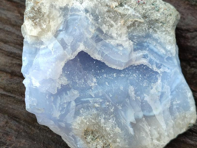 Natural Blue Lace Agate Geode Specimens x 12 From Nsanje, Malawi