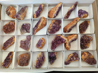 Natural Dark Purple Amethyst Quartz Crystal Plates x 24 From Boekenhouthoek, South Africa
