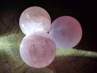 Polished Star Rose Quartz Spheres x 6 From Madagascar