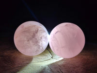 Polished Star Rose Quartz Spheres x 6 From Madagascar