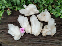 Natural Candle Quartz Crystal Clusters x 6 From Antsirabe, Madagascar