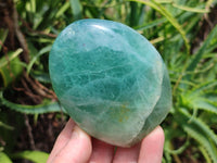Polished Green Fluorite Standing Free Forms x 3 From Madagascar