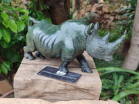 Hand Made Verdite Rhino Carving x 1 From Zimbabwe