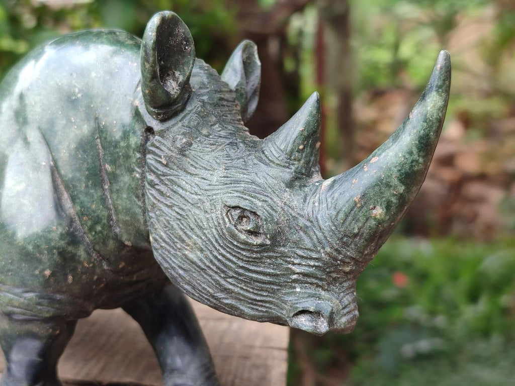 Hand Made Verdite Rhino Carving x 1 From Zimbabwe
