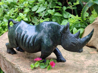 Hand Made Verdite Rhino Carving x 1 From Zimbabwe