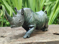 Hand Made Verdite Rhino Carving x 1 From Zimbabwe