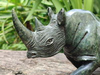 Hand Made Verdite Rhino Carving x 1 From Zimbabwe