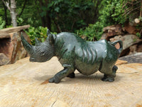 Hand Made Verdite Rhino Carving x 1 From Zimbabwe