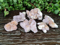 Natural Amethyst and Ametrine Spirit Clusters x 6 From Boekenhouthoek, South Africa