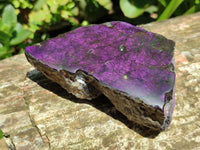 Polished On One Side Metallic Purpurite Specimens x 6 From Erongo, Namibia