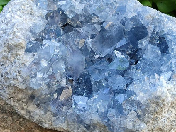 Natural Blue Celestite Specimen Geode x 1 From Sakoany, Madagascar