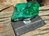 Polished Flower Banded Malachite Free Forms x 6 From Congo
