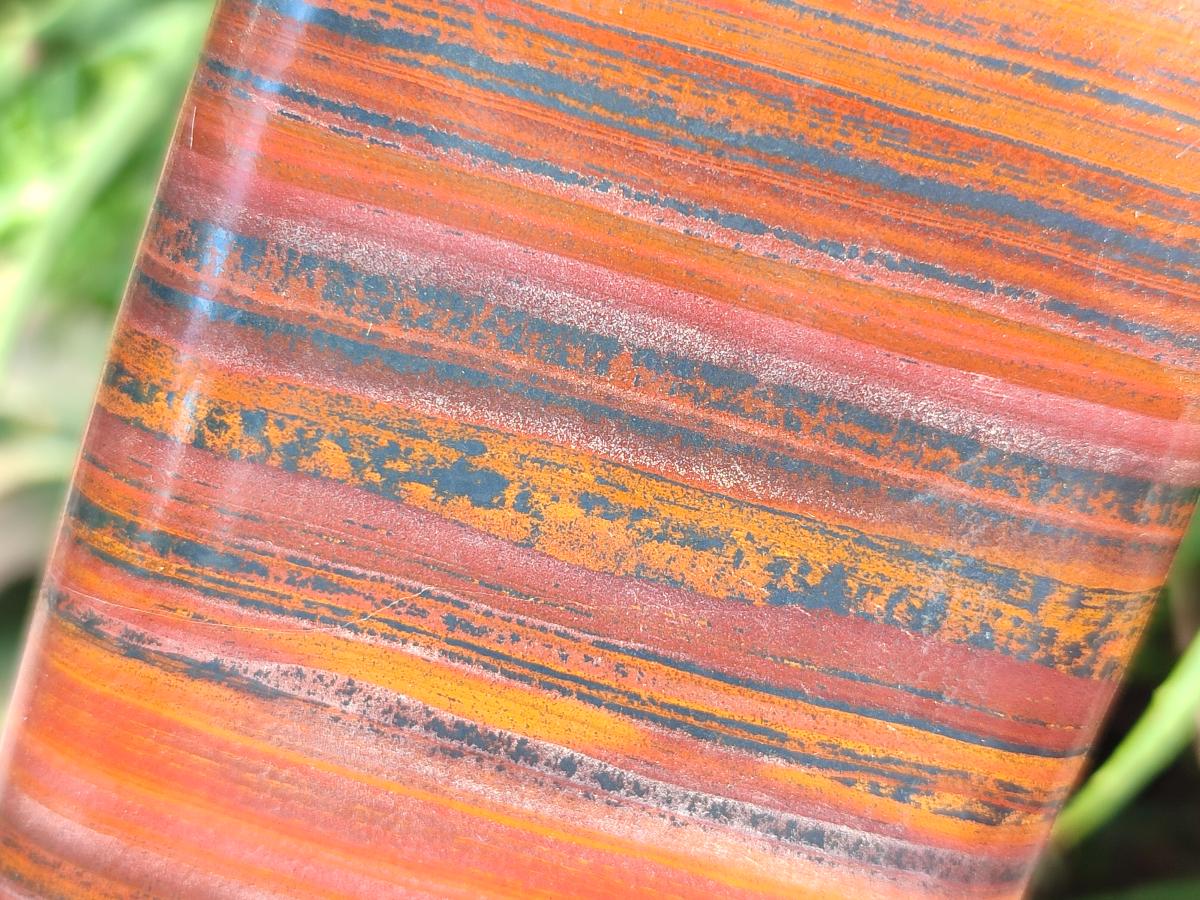 Polished Banded Tiger Iron Standing Free Forms x 3 From South Africa
