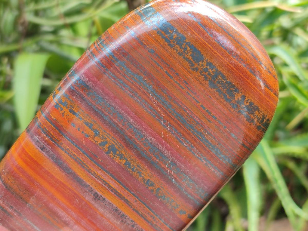 Polished Banded Tiger Iron Standing Free Forms x 3 From South Africa