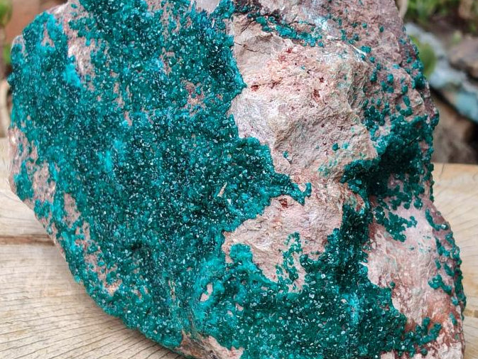 Natural XL Dioptase On Dolomite Specimen x 1 From Tantara Mine, Congo