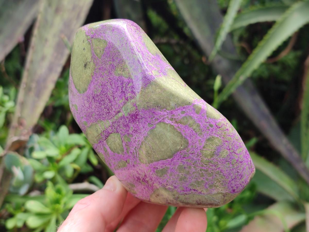 Polished Stichtite Standing Free Forms x 2 From Barberton, South Africa