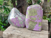 Polished Stichtite Standing Free Forms x 2 From Barberton, South Africa