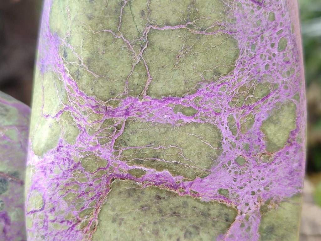 Polished Stichtite Standing Free Forms x 2 From Barberton, South Africa